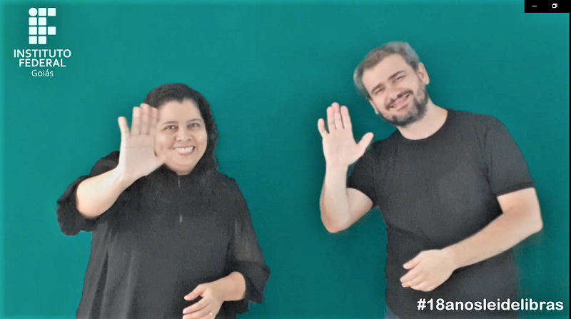 Professores Waléria Vaz e Diego Leonardo, em imagem do vídeo produzido para celebrar 18 anos da Lei 10.423/02